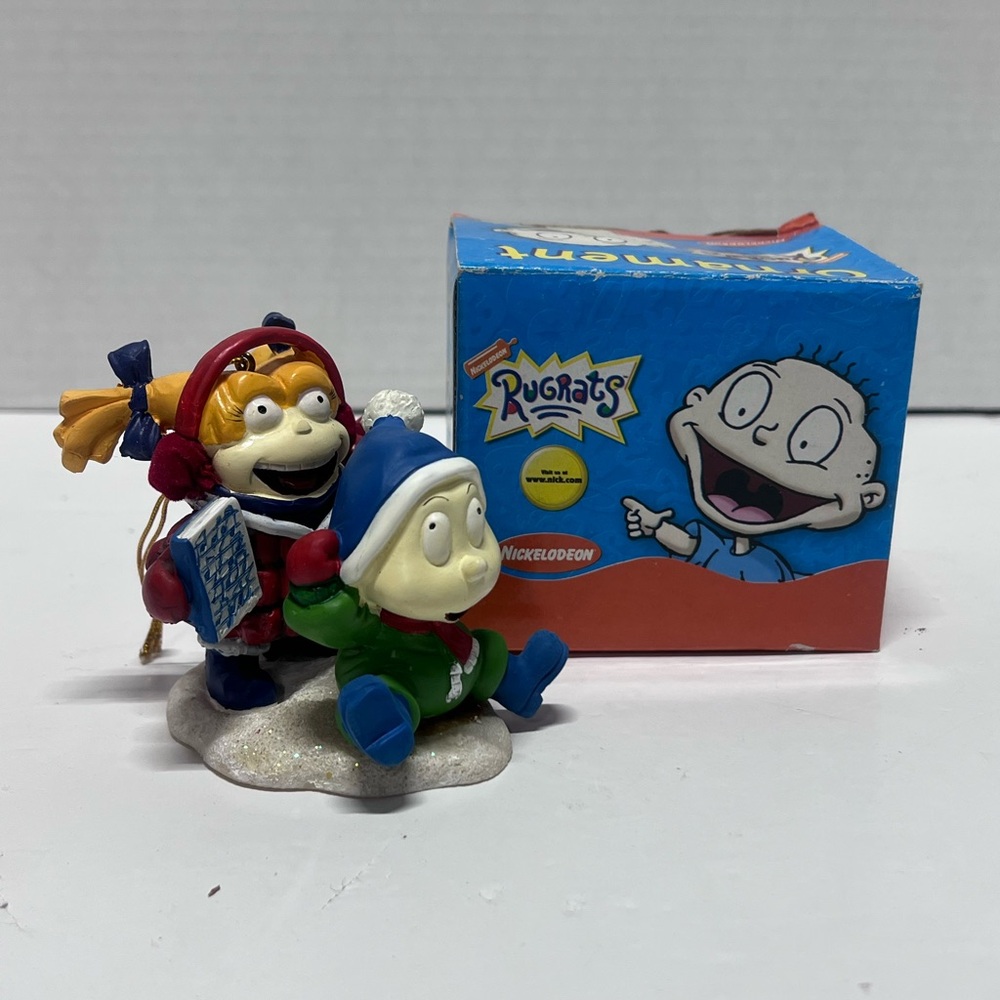 NICKELODEON RUGRATS 3 1/2" CERAMIC CHRISTMAS ORNAMENT Vintage 2002 NEW Open Box